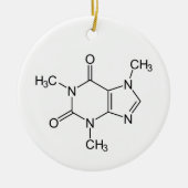 Coffein Molecule Chemistry Coffee Atome Keramik Ornament (Vorne)