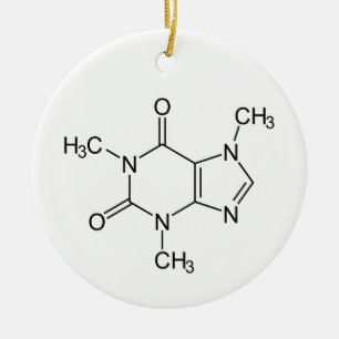 Coffein Molecule Chemistry Coffee Atome Keramik Ornament