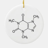 Coffein Molecule Chemistry Coffee Atome Keramik Ornament (Hinten)