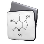 Coffein Molecule Chemistry Coffee Atome Laptopschutzhülle (Vorderseite Links)