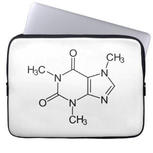 Coffein Molecule Chemistry Coffee Atome Laptopschutzhülle