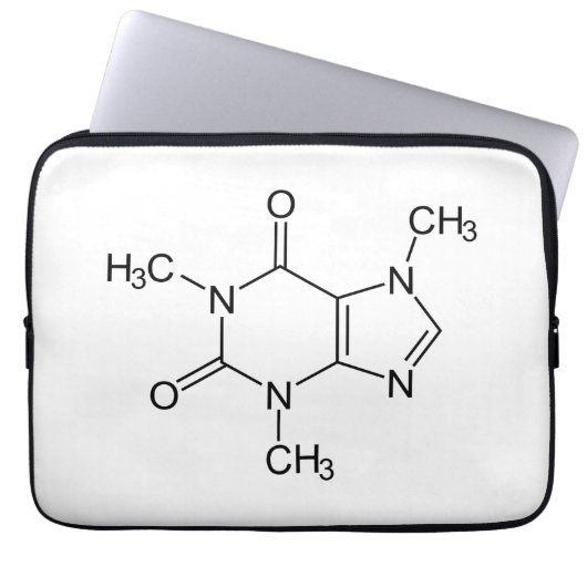 Coffein Molecule Chemistry Coffee Atome Laptopschutzhülle (Vorderseite)