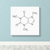 Coffein Molecule Chemistry Coffee Atome Leinwanddruck (Insitu (Holzboden))