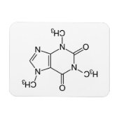 Coffein Molecule Chemistry Coffee Atome Magnet (Horizontal)