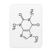Coffein Molecule Chemistry Coffee Atome Magnet (Vertikal)