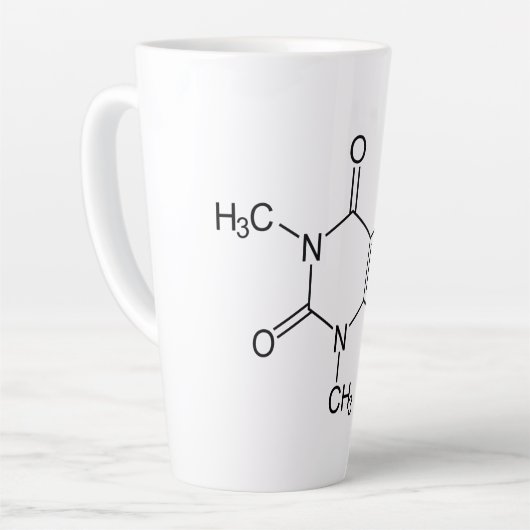 Coffein Molecule Chemistry Coffee Atome Milchtasse (Linke Ecke)