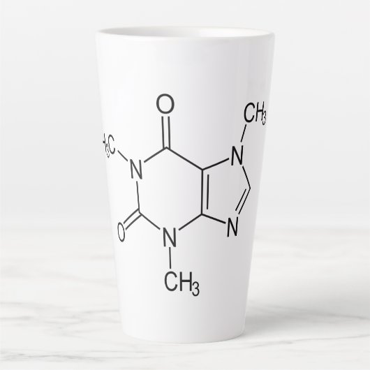 Coffein Molecule Chemistry Coffee Atome Milchtasse (Vorderseite)