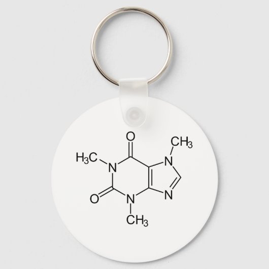 Coffein Molecule Chemistry Coffee Atome Schlüsselanhänger (Vorderseite)