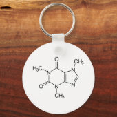 Coffein Molecule Chemistry Coffee Atome Schlüsselanhänger (Vorderseite)