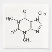 Coffein Molecule Chemistry Coffee Atome Serviette (Vorderseite)