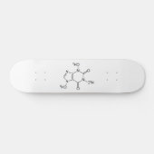 Coffein Molecule Chemistry Coffee Atome Skateboard (Horizontal)