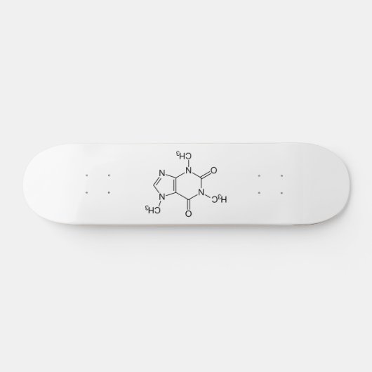 Coffein Molecule Chemistry Coffee Atome Skateboard (Horizontal)