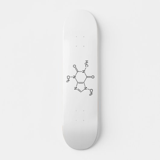 Coffein Molecule Chemistry Coffee Atome Skateboard (Vorne)