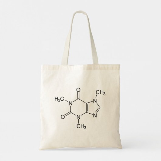 Coffein Molecule Chemistry Coffee Atome Tragetasche (Rückseite)