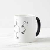 Coffein Molecule Chemistry Coffee Atome Verwandlungstasse (VorderseiteRechts)