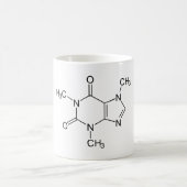Coffein Molecule Chemistry Coffee Atome Verwandlungstasse (Mittel)