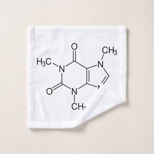 Coffein Molecule Chemistry Coffee Atome Waschlappen (Waschlappen)