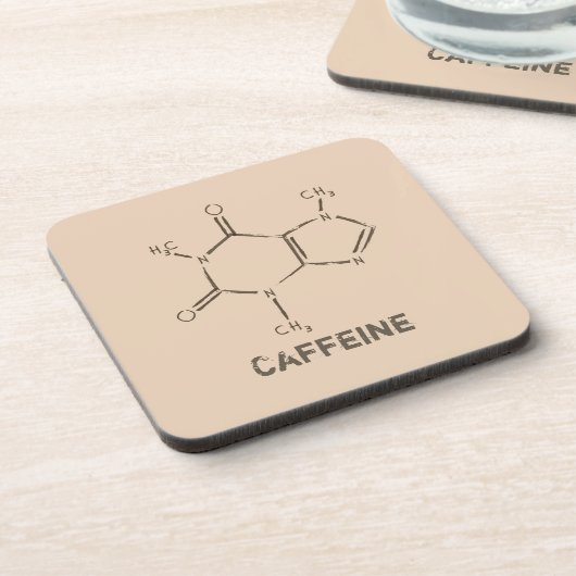 Coffein Molecule Getränkeuntersetzer (Linke Seite)