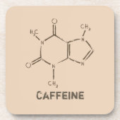 Coffein Molecule Getränkeuntersetzer (Vorderseite)