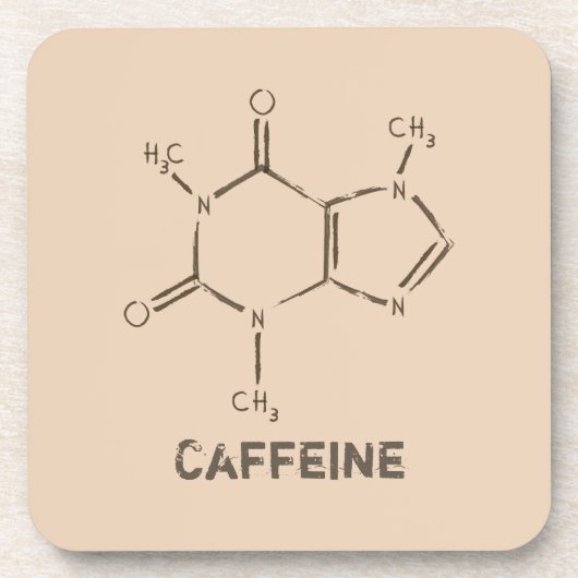 Coffein Molecule Getränkeuntersetzer (Vorderseite)