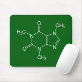 Coffein Molecule Green Mouse Pad Mousepad (Mit Mouse)