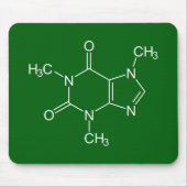 Coffein Molecule Green Mouse Pad Mousepad (Vorne)