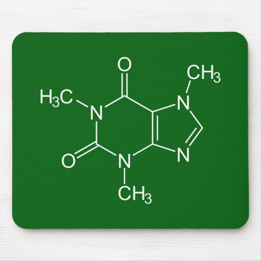 Coffein Molecule Green Mouse Pad Mousepad (Vorne)