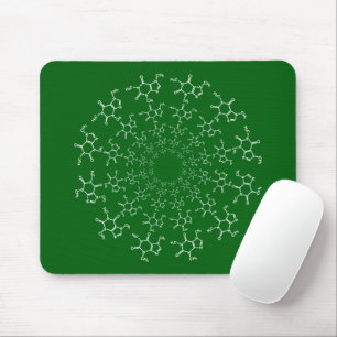 Coffein Molecule Green Mouse Pad Mousepad