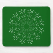 Coffein Molecule Green Mouse Pad Mousepad (Vorne)