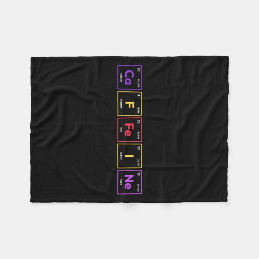 Coffein Molecule Kaffee Chemische Formel Chemiker Fleecedecke (Vorderseite (Horizontal))