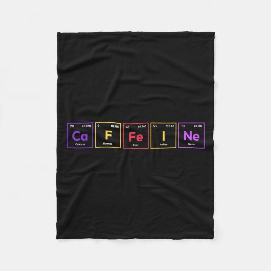 Coffein Molecule Kaffee Chemische Formel Chemiker Fleecedecke (Vorderseite)