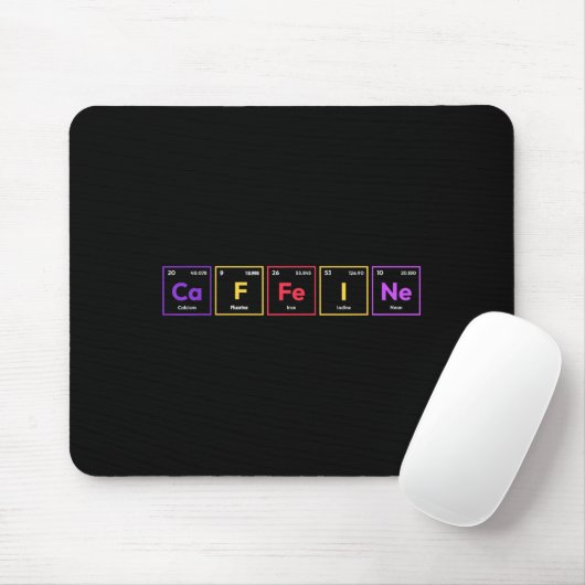 Coffein Molecule Kaffee Chemische Formel Chemiker Mousepad (Mit Mouse)