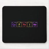 Coffein Molecule Kaffee Chemische Formel Chemiker Mousepad (Vorne)