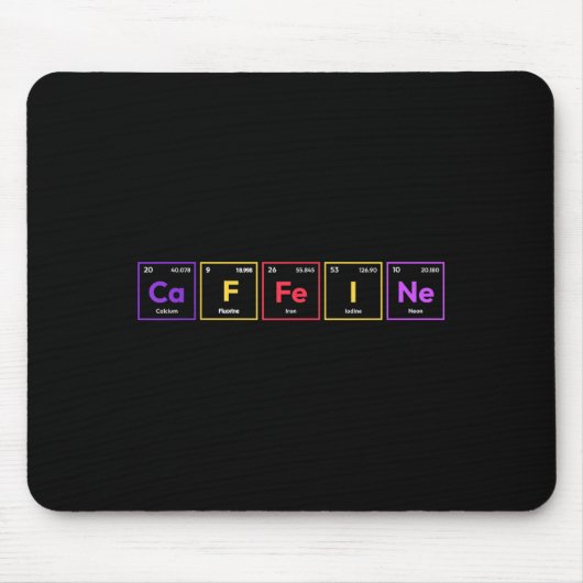 Coffein Molecule Kaffee Chemische Formel Chemiker Mousepad (Vorne)