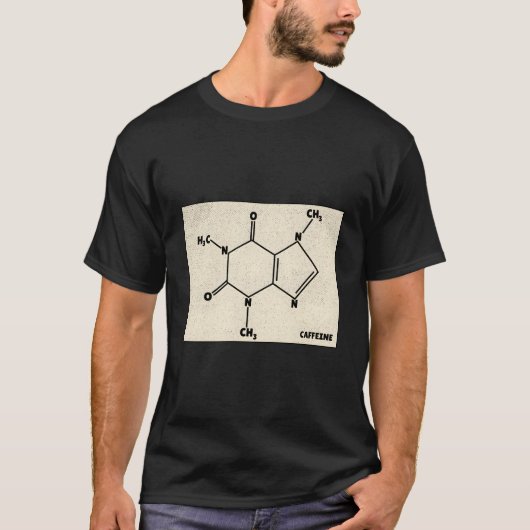 Coffein Molecule Kaffee liebt Chemie T-Shirt (Vorderseite)