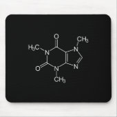 Coffein Molecule Kaffeeliebhaber Mousepad (Vorne)