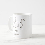 Coffein Molecule Kaffeeliebhaber Personalisiert Kaffeetasse (Vorderseite Links)