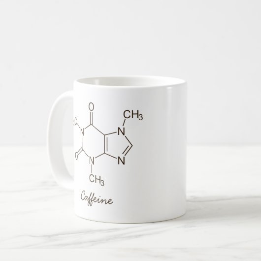 Coffein Molecule Kaffeeliebhaber Personalisiert Kaffeetasse (Vorderseite Links)