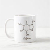 Coffein Molecule Kaffeeliebhaber Personalisiert Kaffeetasse (Links)