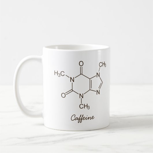 Coffein Molecule Kaffeeliebhaber Personalisiert Kaffeetasse (Links)