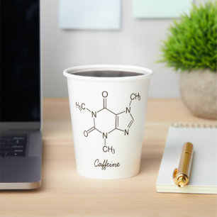 Coffein Molecule Kaffeeliebhaber Personalisiert Pappbecher