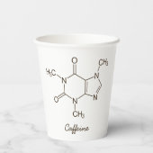 Coffein Molecule Kaffeeliebhaber Personalisiert Pappbecher (Rückseite)
