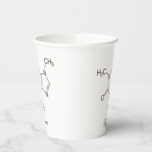 Coffein Molecule Kaffeeliebhaber Personalisiert Pappbecher (Links)