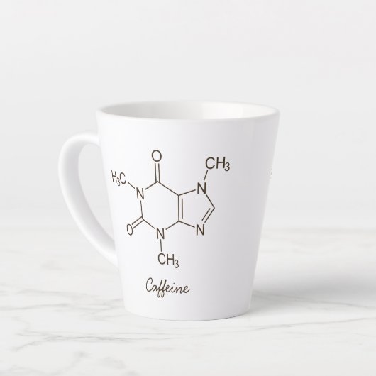 Coffein Molecule Kaffeeliebhaber Personalisierten Milchtasse (Linke Ecke)