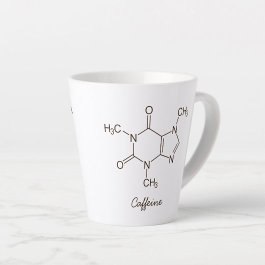 Coffein Molecule Kaffeeliebhaber Personalisierten Milchtasse (Rechte Ecke)