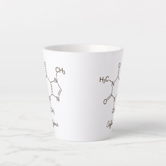 Coffein Molecule Kaffeeliebhaber Personalisierten Milchtasse (Vorderseite)