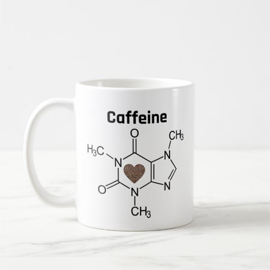 Coffein Molecule Kaffeetasse (Links)