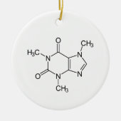 Coffein Molecule Keramik Ornament (Vorne)