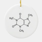Coffein Molecule Keramik Ornament (Hinten)