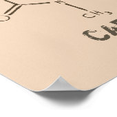 Coffein Molecule Poster (Ecke)